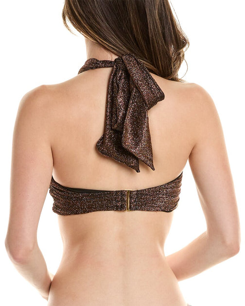 Ramy Brook Sparkle Lura Bikini Top Orange XXS 3