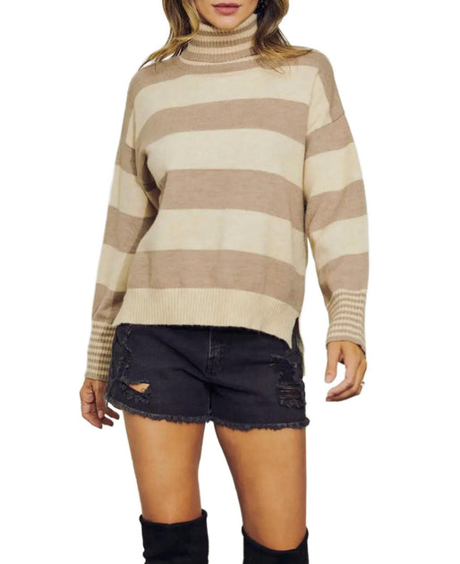 J.NNA Turtleneck Sweater Brown Large 2
