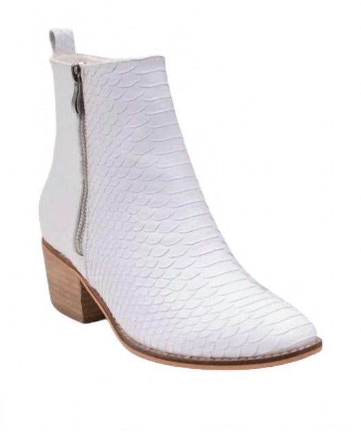 CCOCCI Tory Croc Booties White US 5.5 2