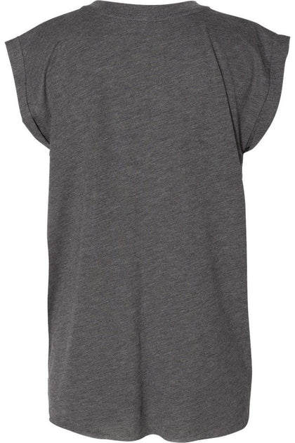 BELLA + CANVAS Womens Flowy Rolled Cuffs Muscle Tee Multi X-Large 3
