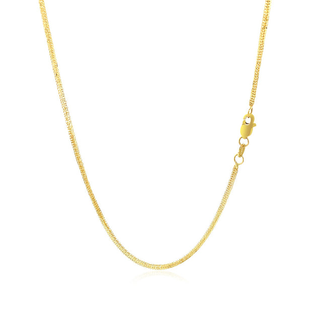 FASHNZFAB Foxtail Chain Yellow Gold 1.00 mm 3