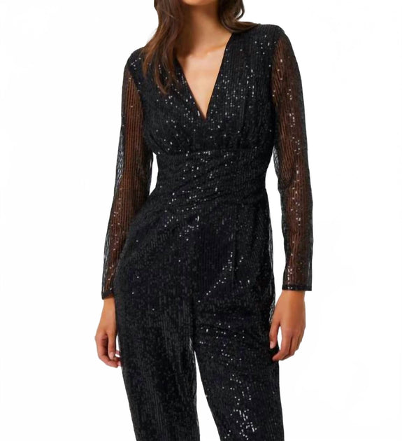 French Connection Dilara Jumpsuit Black US 10 4