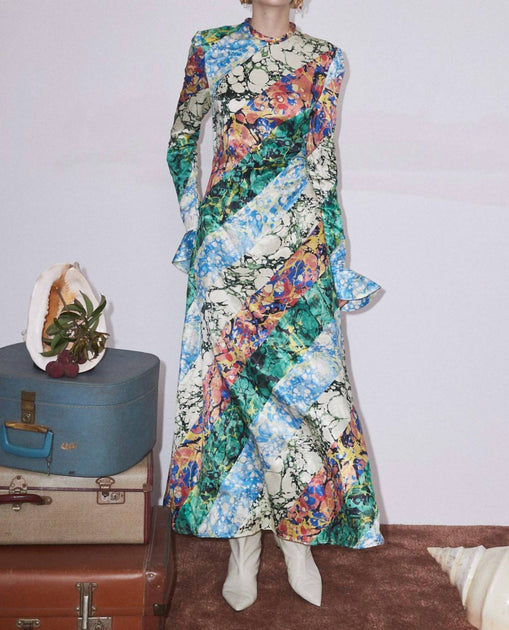 ALEMAIS Sunburst Maxi Dress Multi US 8 2