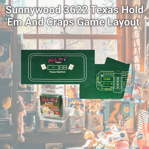 Sunnywood Texas Hold 'Em And Craps Game Layout Green 3
