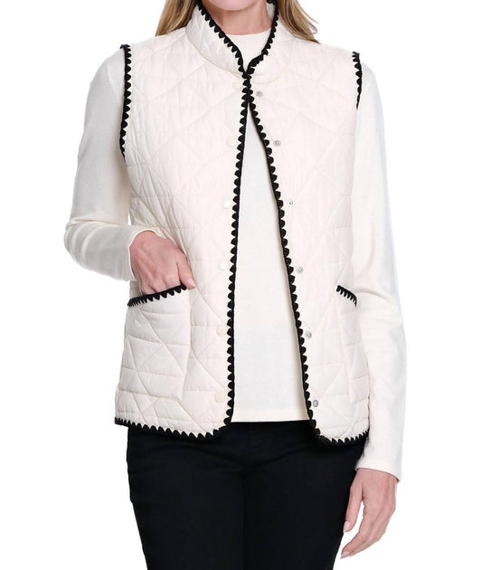 Multiples Gilet Matelassé Tissé Blanc XS 2