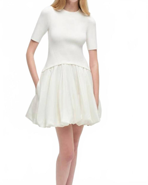 SIMKHAI Kenny Combo Mini Dress White Small 2