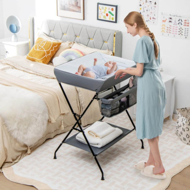 Hivvago Folding Diaper Changing Table Gray 3