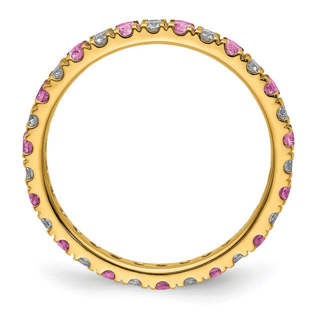Diamond2Deal Eternity Band Yellow Gold US 9 4