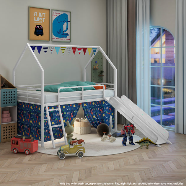 Streamdale Jack Metal Junior Loft Bed White/Blue 3