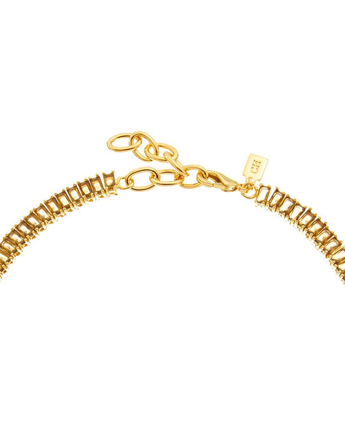 Crystal Haze Statement Necklace Gold One Size 5