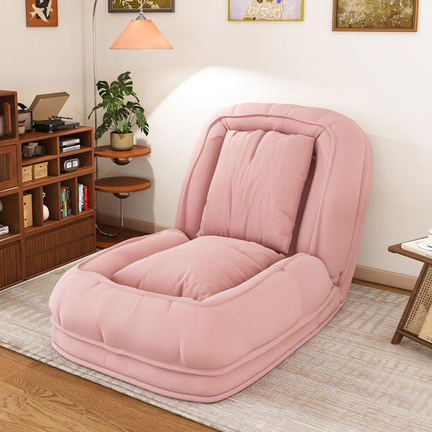 Streamdale Foldable Upholstered Sofa Bed Pink 2