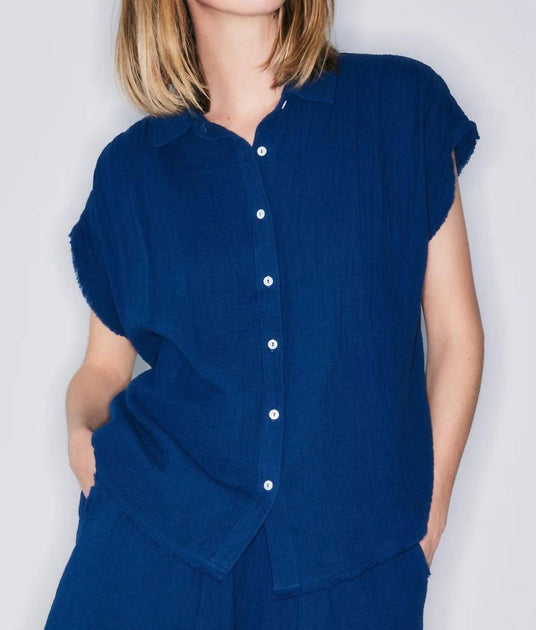 Melissa Nepton Jayla Batik Cotton Shirt Blue XSmall 2