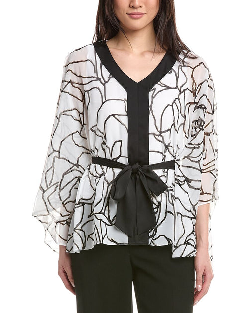 Joseph Ribkoff Top Vanilla/Black US 14 2