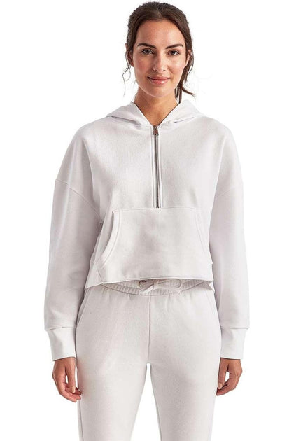 TriDri Alice Half-Zip Hooded Sweatshirt White XXLarge 2