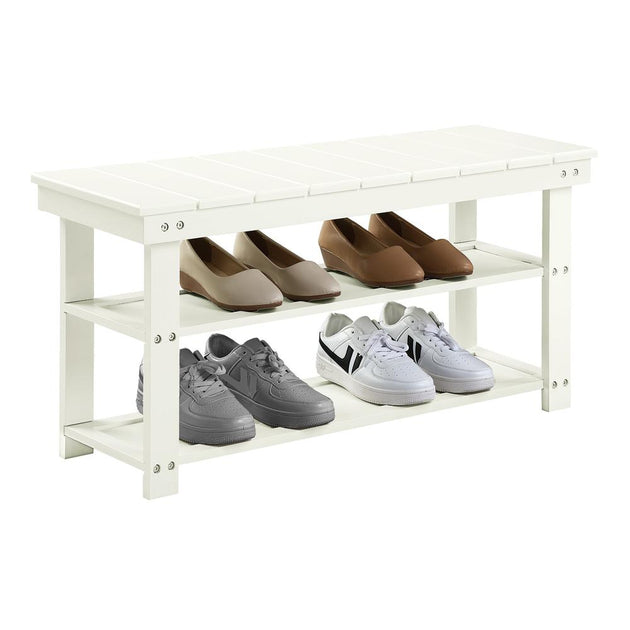 Convenience Concepts Oxford Utility Mudroom Bench White 3