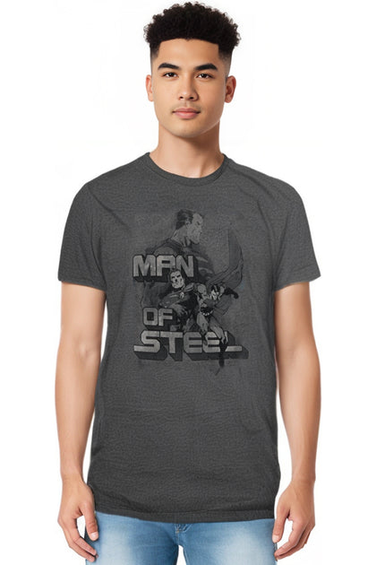 Gildan Superman Steel Poses T-Shirt Grey XL 4