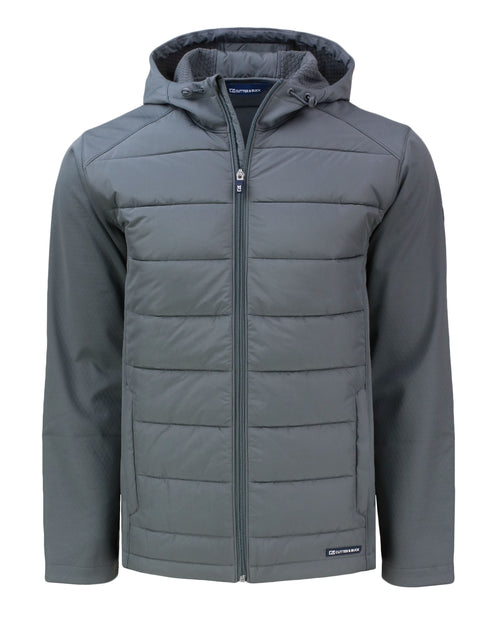Cutter & Buck Evoke Hybrid Softshell Hooded Jacket Blue Small 2
