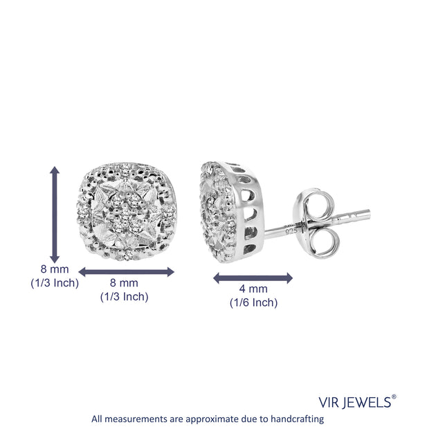 Vir Jewels Lab Grown Diamond Dangle Earrings Silver 3