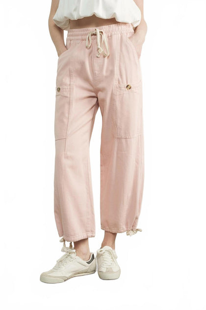 Urban Daizy Cotton Utility Cargo Pants Pink Medium 2