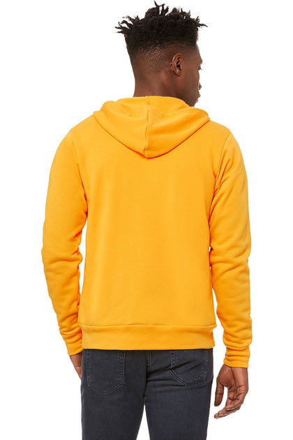 BELLA + CANVAS Canvas Unisex Zip-up Hoodie Yellow Medium 3