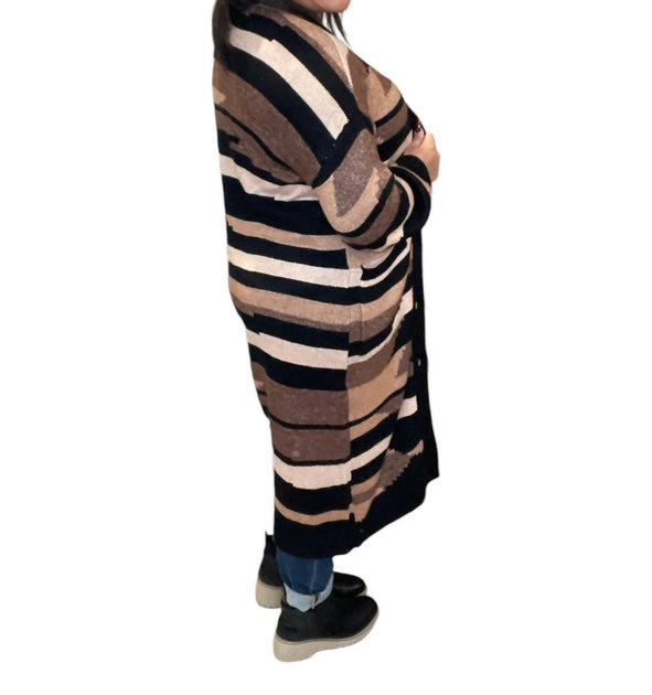 Saltwater Luxe Buttoned Sweater Cardigan Brown XS 3
