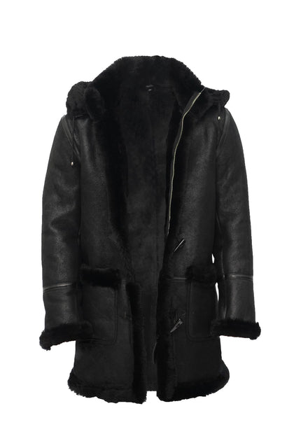 Manteau Duffle en Peau de Mouton Homme Infinity Isleworth Noir XXL 3