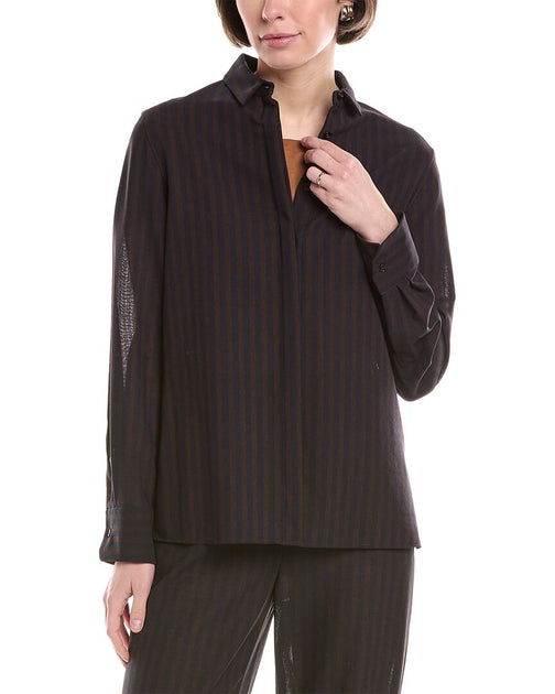 Akris Wool Blouse Black US 6 2