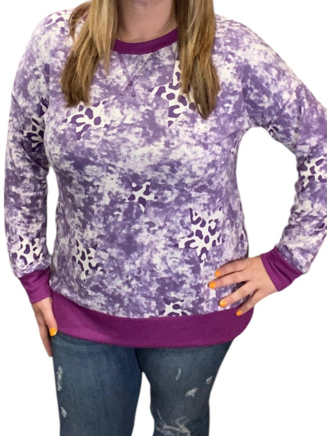honeyme Star Tie Dye Weekender Tee Purple 3X 2