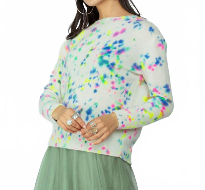 LOVE TANJANE Long Sleeve Cashmere Sweater Multi XS 3