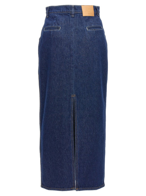 スカート Magda Butrym Long Denim Skirt With Back Split Magda Butrym Long Denim Skirt With Back Split | ShopSimon