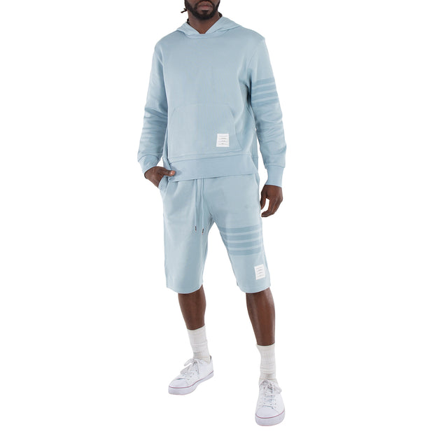Thom Browne 4-Bar Double Face Knit Sweatshorts Blue Small 2