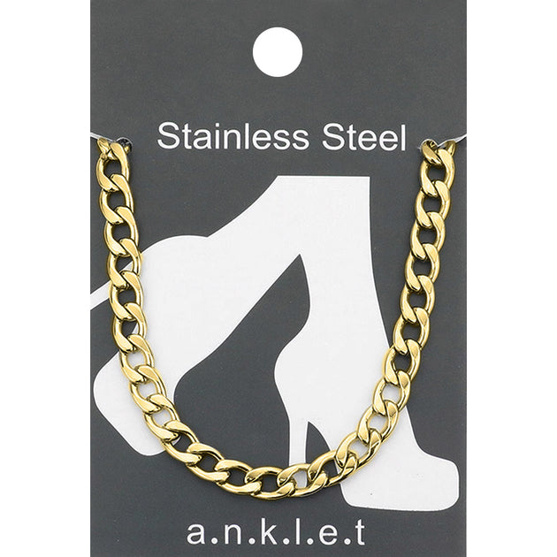 FASHNZFAB Cuban Chain Anklet Black 5