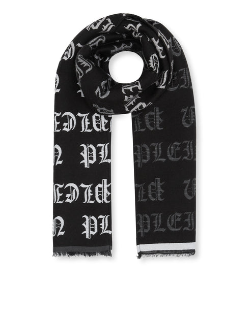 Philipp Plein Long Scarf Gothic Plein Black One Size 2