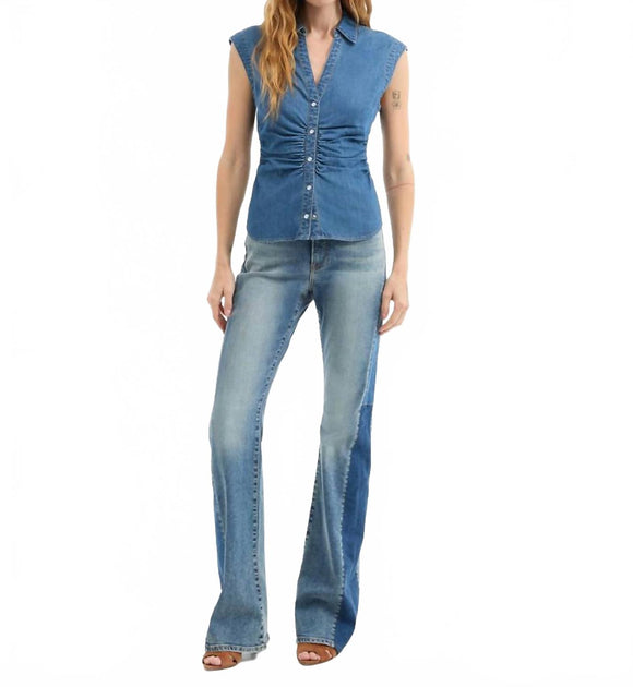 Veronica Beard Sera Top Blue US 6 4