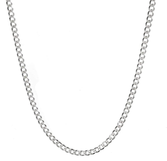Donatello Gian Curb Chain Necklace Silver 2