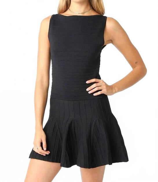 OLIVACEOUS Heather Mini Dress Black Small 2