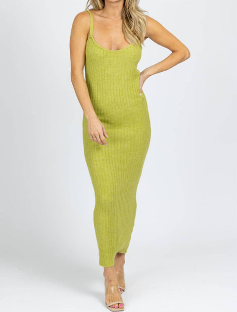 Emory Park Bright Ribbed Sweater Midi Dress In Green | ShopSimon Emory Park Bright Ribbed Sweater Midi Dress In Green | ShopSimon
