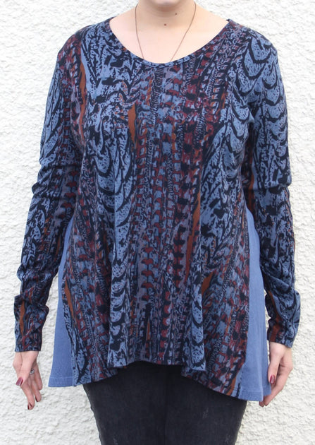 Prairie Cotton Waffle Back Cotton Top Blue Large 2