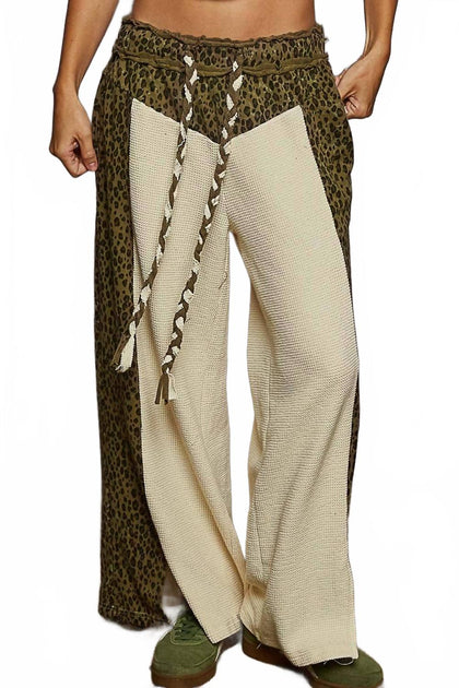 POL Animal Print Knit Pants Multi Small 2