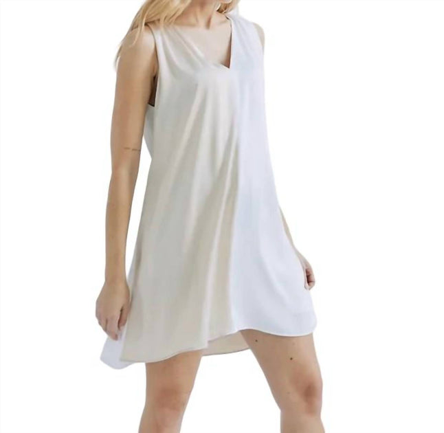 209wst38 Shift Dress Beige Large 3