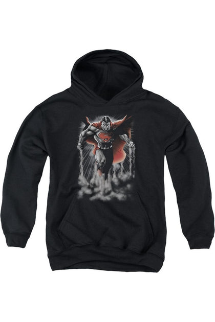 Gildan Superman Above The Clouds Hooded Sweatshirt Black Medium 2