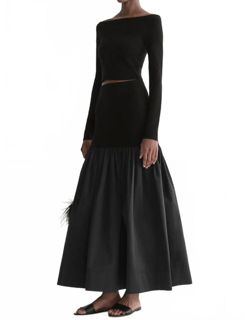 A.L.C. Cami Maxi Skirt Black Small 4