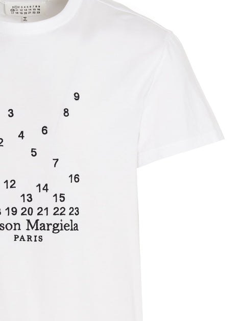 Maison Margiela White Cotton T-Shirt With Embroidered Logo