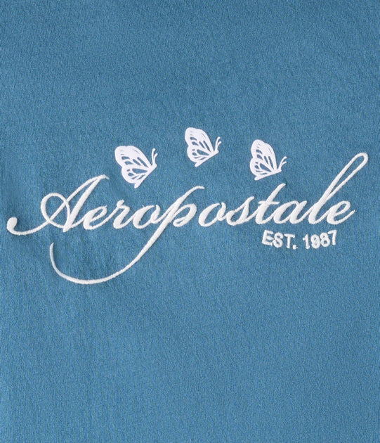 Aeropostale Butterflies Graphic Tee Pink Medium 3