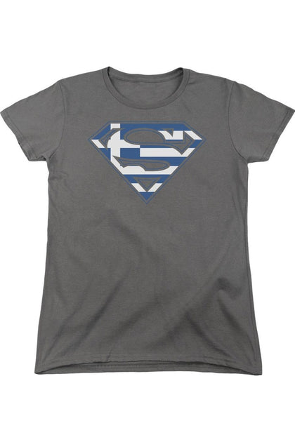 Gildan Superman Greek Shield T-Shirt Grey XL 2