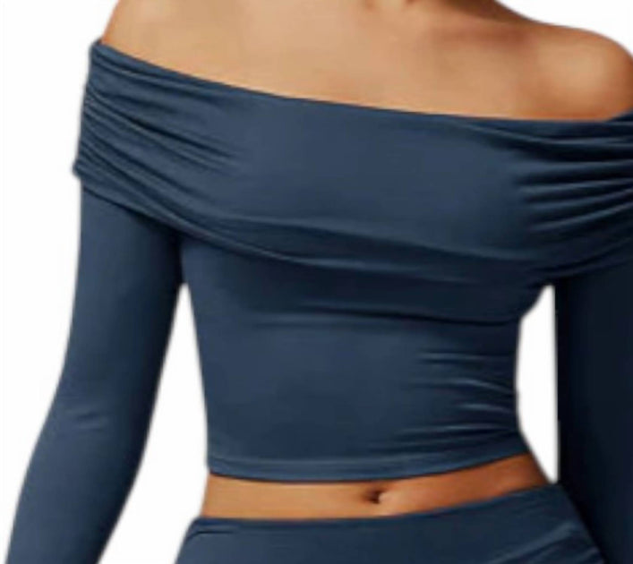 WonderxFans Millie Long Sleeve Top Blue Small 3