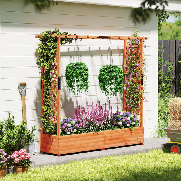 Hivvago Raised Garden Bed Orange 3
