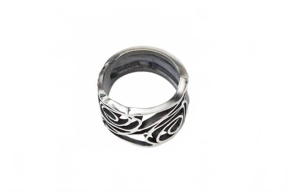 Avenue Chic Rose Ring Black US 7 3