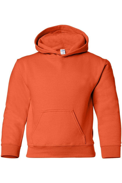 Gildan Heavy Blend Youth Hooded Sweatshirt Orange Large 2
