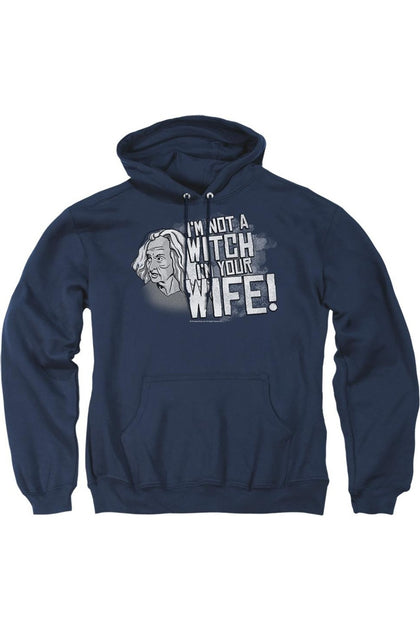 Gildan Princess Bride Not A Witch Hoodie Blue XLarge 2